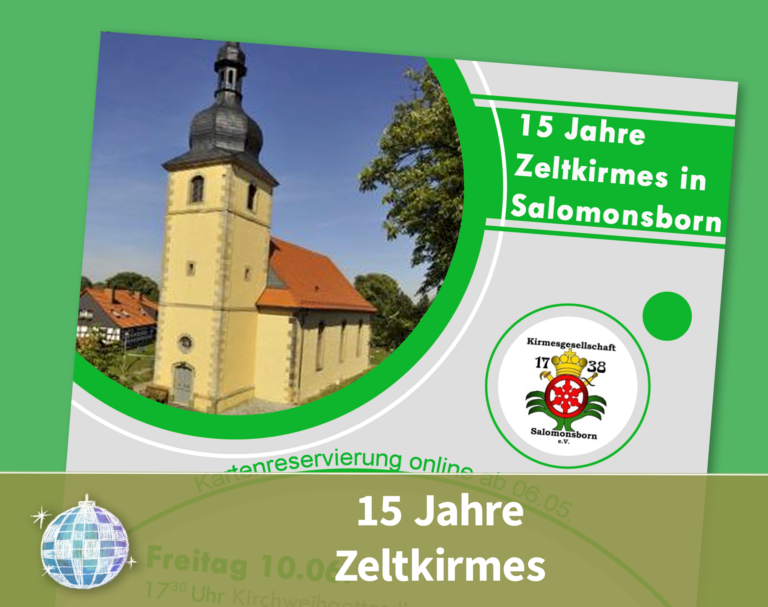 Read more about the article 15 Jahre Zeltkirmes in Salomonsborn