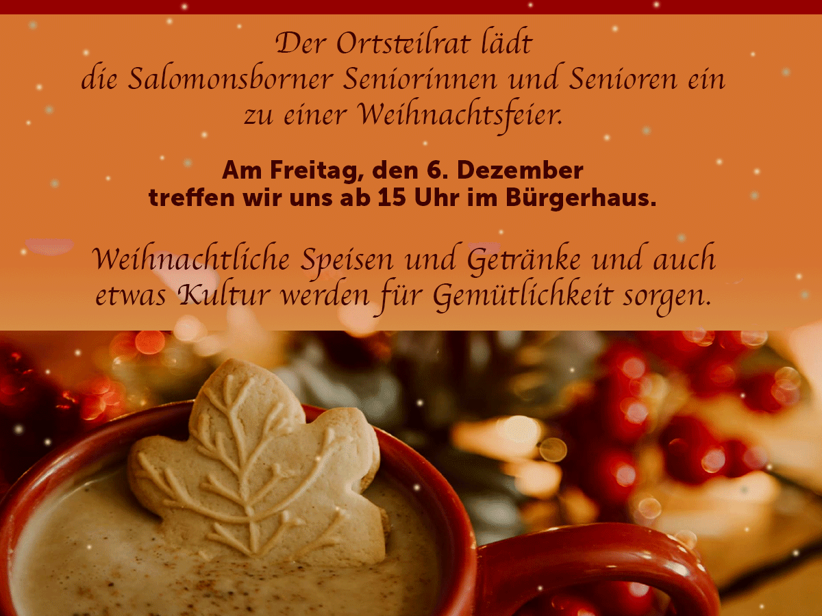 weihnachtsfeier senioren